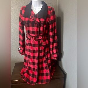 XOXO Black And Red Plaid Zebra Print Jacket